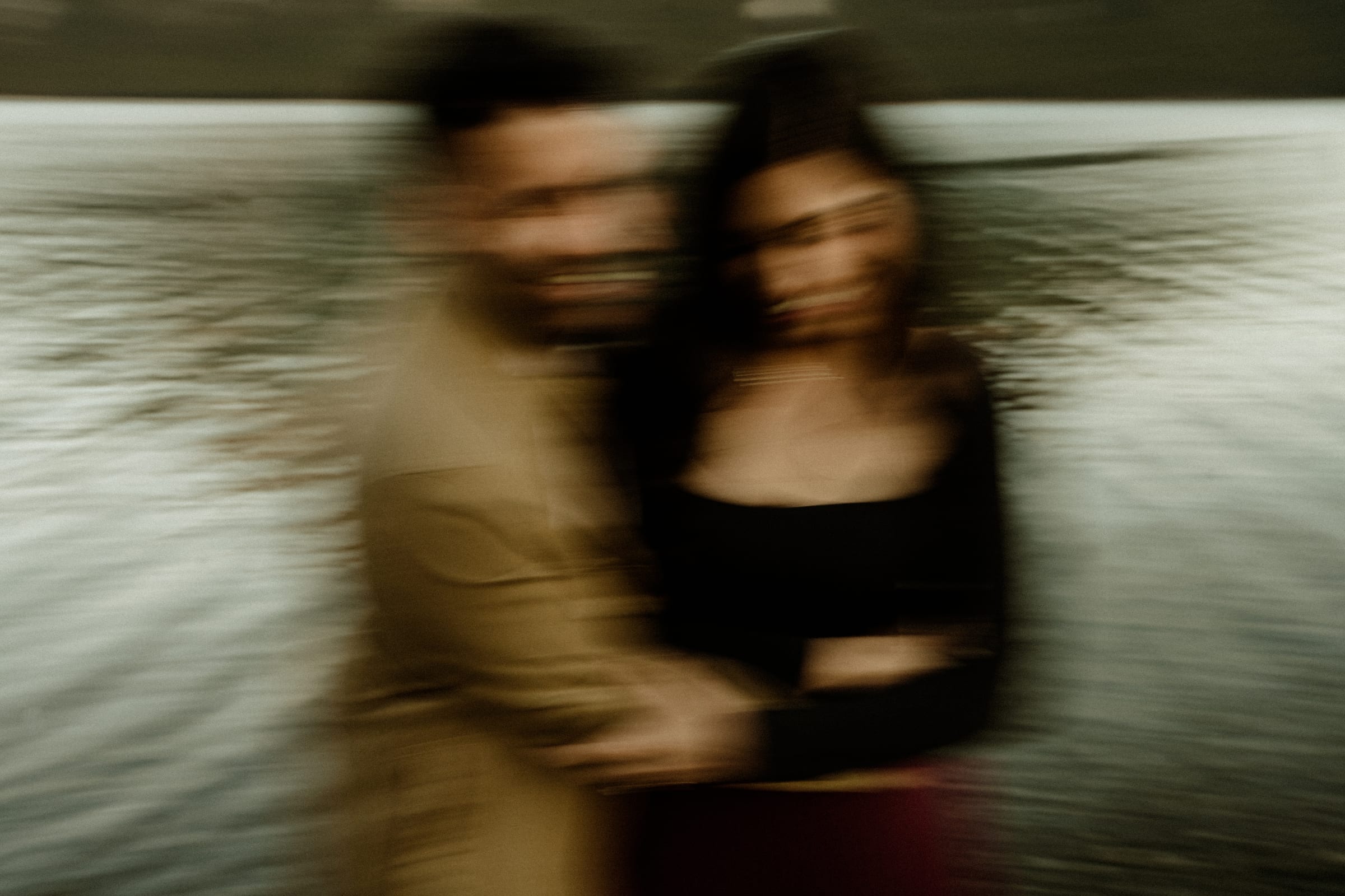 Engagement photography Edmonton — banff lake minnewanka couple portrait