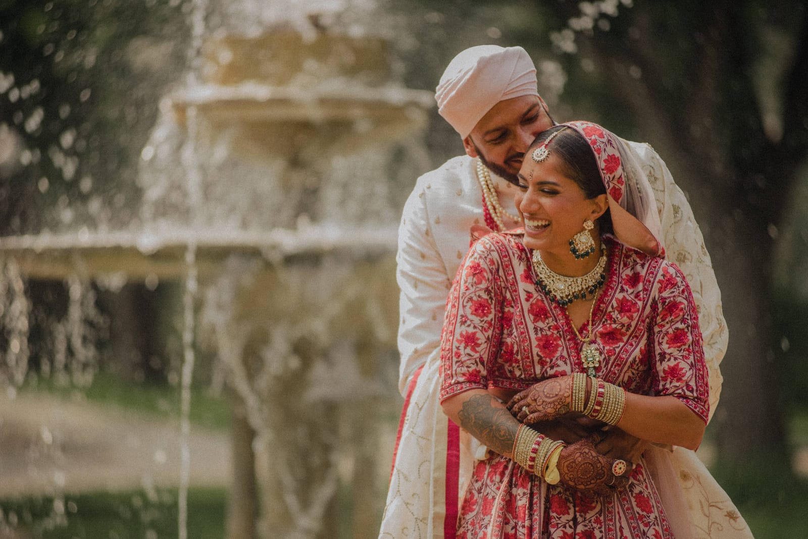 Indian wedding photography Edmonton — wedding couple portrait