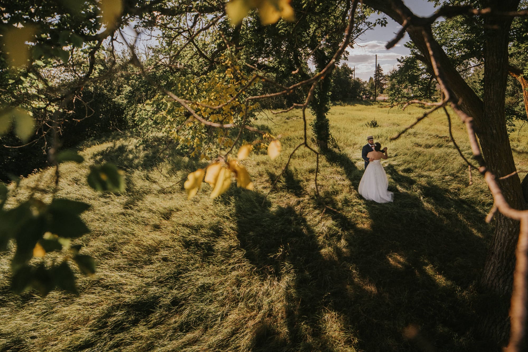 Edmonton wedding photography — sunset couple portrait
